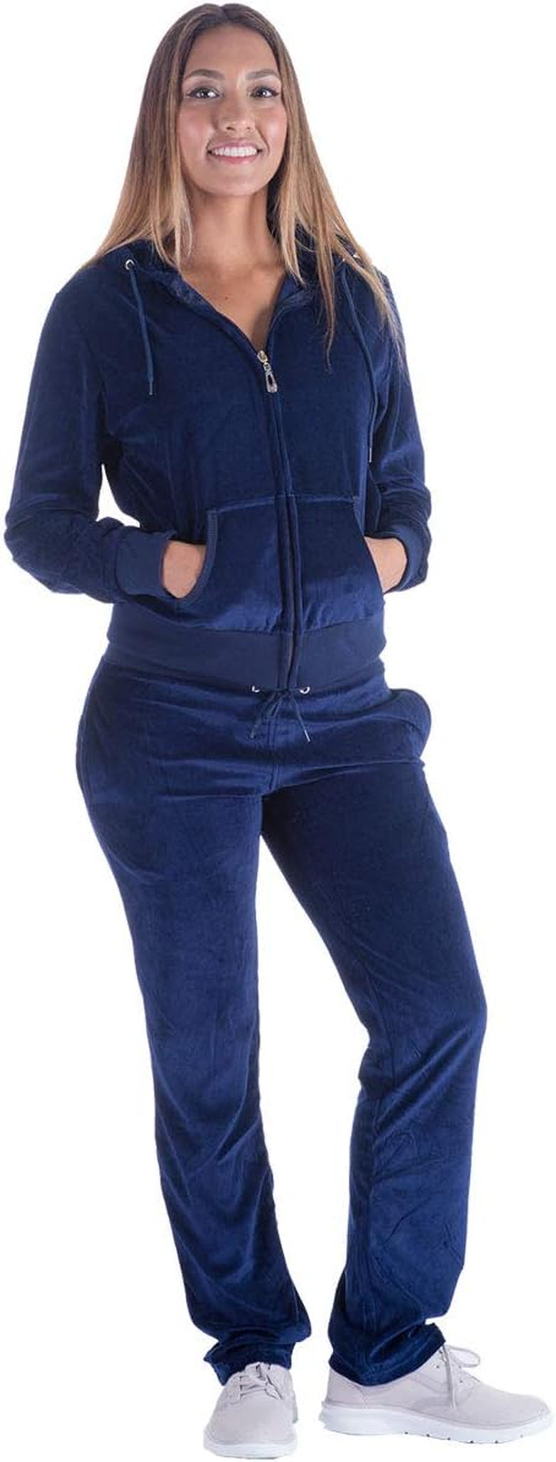 Velour Tracksuit Womens 2 Pieces Joggers Outfits Jogging Sweatsuits Set Soft Sports Sweat Suits Pants