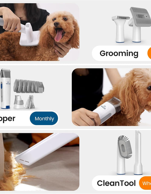 Load image into Gallery viewer, Dog Hair Vacuum &amp; Dog Grooming Kit, Pet Grooming Vacuum with Pet Clipper Nail Grinder, 1.5L Dust Cup Dog Brush Vacuum with 7 Pet Grooming Tools for Shedding Pet Hair, Home Cleaning
