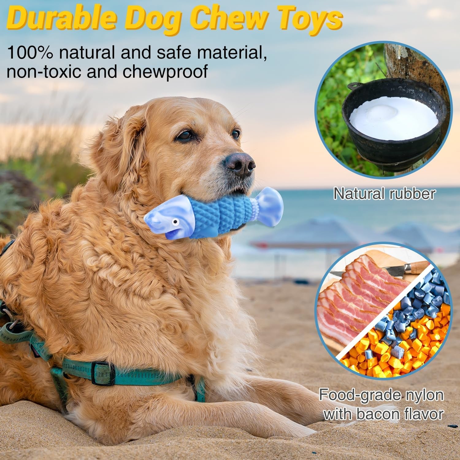 Tough Dog Toys for Aggressive Chewers Large Breed, Indestructible Dog Toys for Large Dogs, Dog Chew Toys for Aggressive Chewers, Durable Dog Toys, Squeaky Dog Toys, Large Dog Toys for Big Dogs