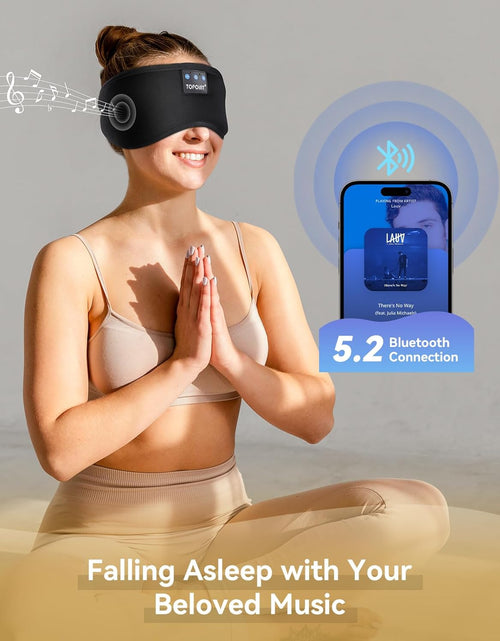 Load image into Gallery viewer, Sleep Mask with Headphones Bluetooth 5.2 Wireless, Sleep Headphone with Microphone Built-In HD Speakers Music, Eye Mask for Sleeping Travel Meditation for Men Women Girl Cool Gadgets
