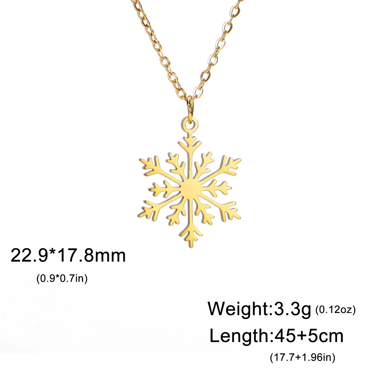 Snowflake Pendant Necklace for Women Stainless Steel Clavicle Chain Choker Fashion Couple Jewelry Valentine'S Day Gift