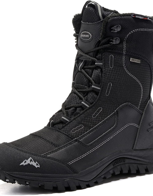 Load image into Gallery viewer, Men&#39;S Winter Snow Boots Outdoor Warm Mid Calf Waterproof Durable Boot Non-Slip Warm Climbing Shoes
