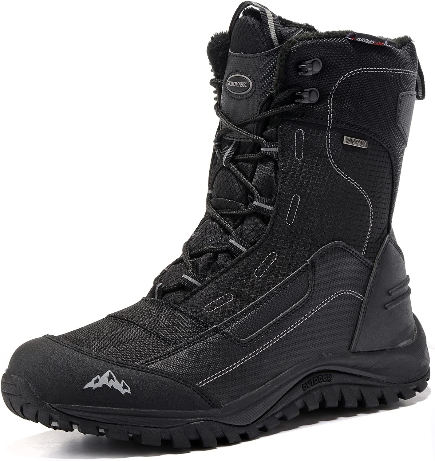 Men'S Winter Snow Boots Outdoor Warm Mid Calf Waterproof Durable Boot Non-Slip Warm Climbing Shoes