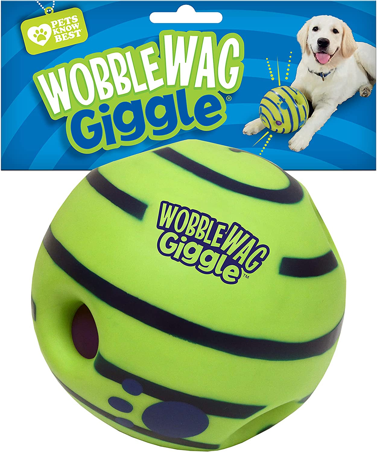 Ball, Interactive Dog Toy, Fun Giggle Sounds When Rolled or Shaken, Pets Know Best, as Seen on TV