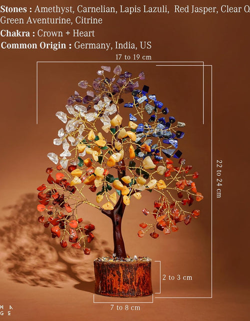 Load image into Gallery viewer, Crystal Tree of Life 7 Chakra Healing Crystal Trees for Home Decor, Office Desk Decor, Living Room Decor, Handmade Bonsai Trees for Positive Energy, Money, Good Luck Birthday Gifts for Women, Mom
