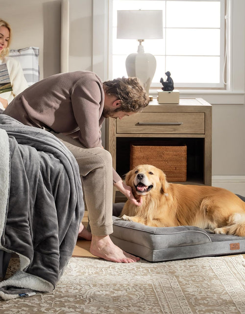 Load image into Gallery viewer, Orthopedic Dog Bed for Extra Large Dogs - XL Washable Dog Sofa Beds Large, Supportive Foam Pet Couch Bed with Removable Washable Cover, Waterproof Lining and Nonskid Bottom, Grey
