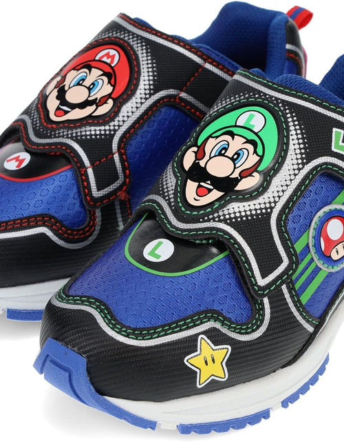 Load image into Gallery viewer, Brothers Mario and Luigi Kids Tennis Shoe, Light up Sneaker, Mix Match Runner Trainer, Kids Size 11 to 3
