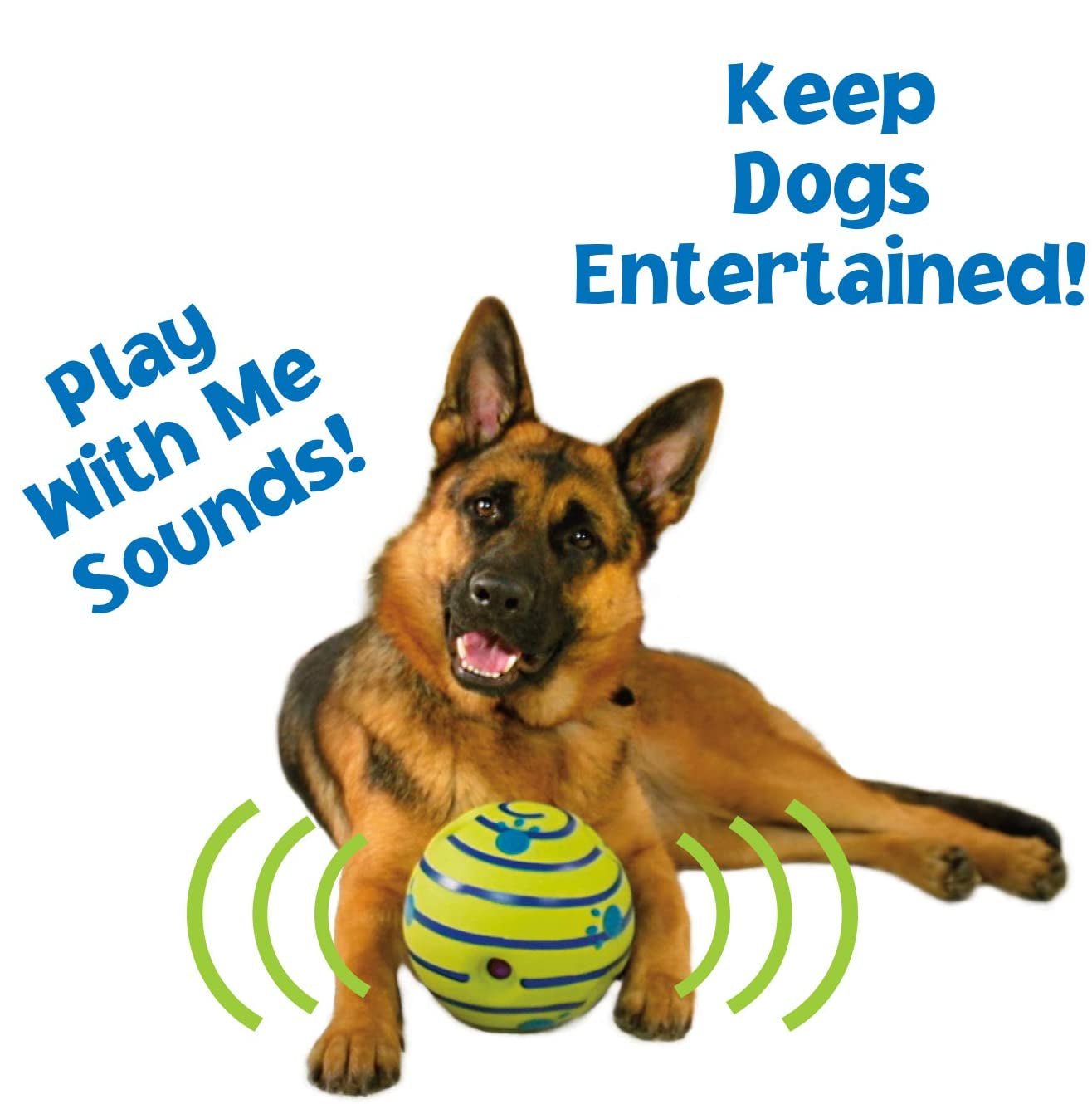 Ball, Interactive Dog Toy, Fun Giggle Sounds When Rolled or Shaken, Pets Know Best, as Seen on TV