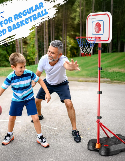 Load image into Gallery viewer, 2 in 1 Kids Basketball Hoop and T Ball Set, Adjustable Basket Ball Stand,Hanging Tee Baseball for Toddlers Boys Girls Ages 2 3 4 5 6 7 8 Years Old, Outdoor and Indoor Toys Gifts
