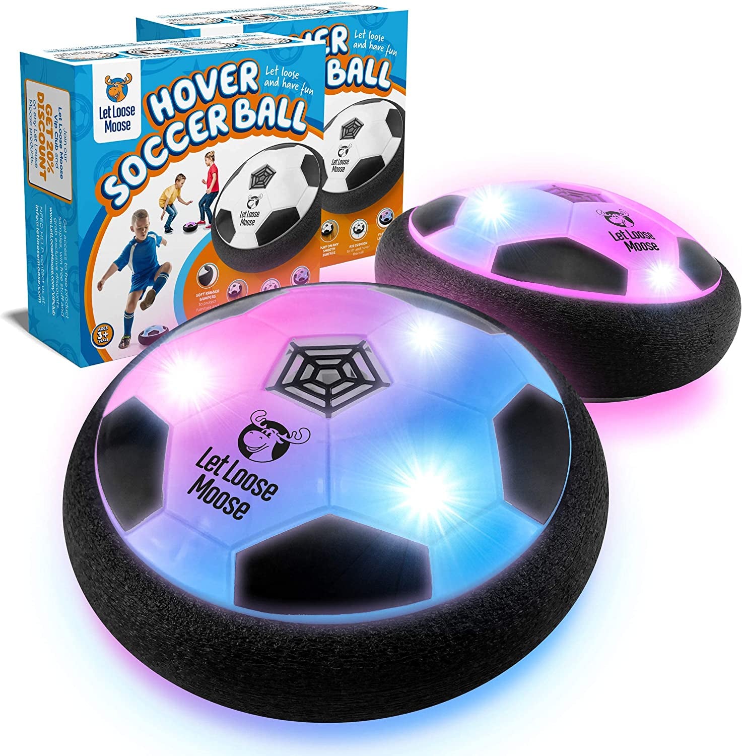 Hover Soccer Ball, Set of 2 LED Soccer Ball Toys, Gifts for 8 Year Old Boys, Toys for 7 Year Old Boys, Birthday Gifts for Boys, Boys Toys for Age 4-6, Fun Toys for Boys and Girls