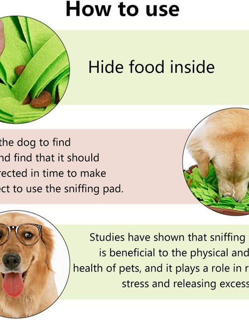 Load image into Gallery viewer, Pet Snuffle Mat for Dogs, Interactive Feed Game for Boredom, Encourages Natural Foraging Skills for Cats Dogs Bowl Travel Use, Dog Treat Dispenser Indoor Outdoor Stress Relief
