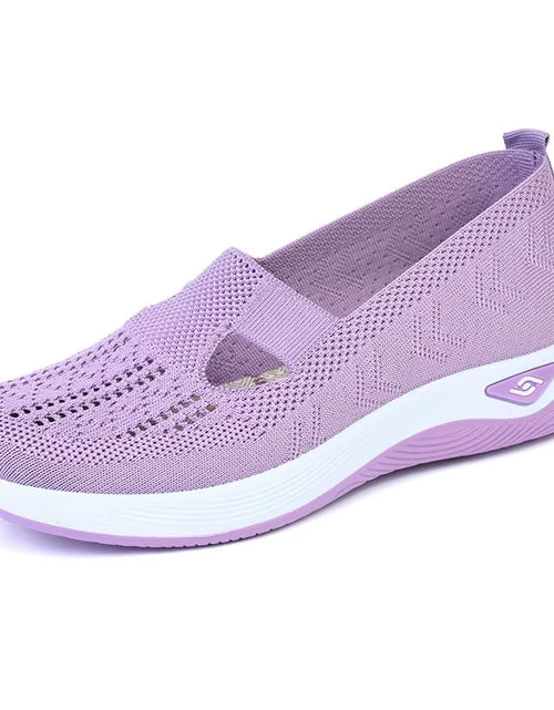 Load image into Gallery viewer, Women&#39;S New Summer Shoes Mesh Breathable Sneakers Light Slip on Flat Platform Casual Shoes Ladies Anti-Slip Walking Woven Shoes
