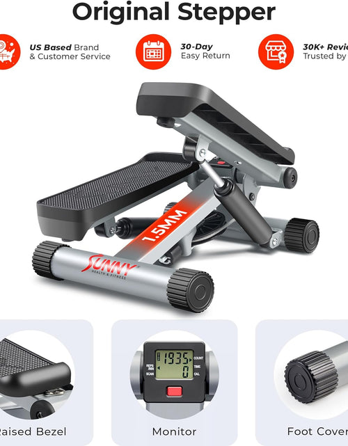 Load image into Gallery viewer, Mini Steppers for Exercise at Home, Stair Step Workout Machine with Optional Resistance Bands, Full Body Cardio Equipment, Optional Free Sunnyfit App Connection Smart Stepper
