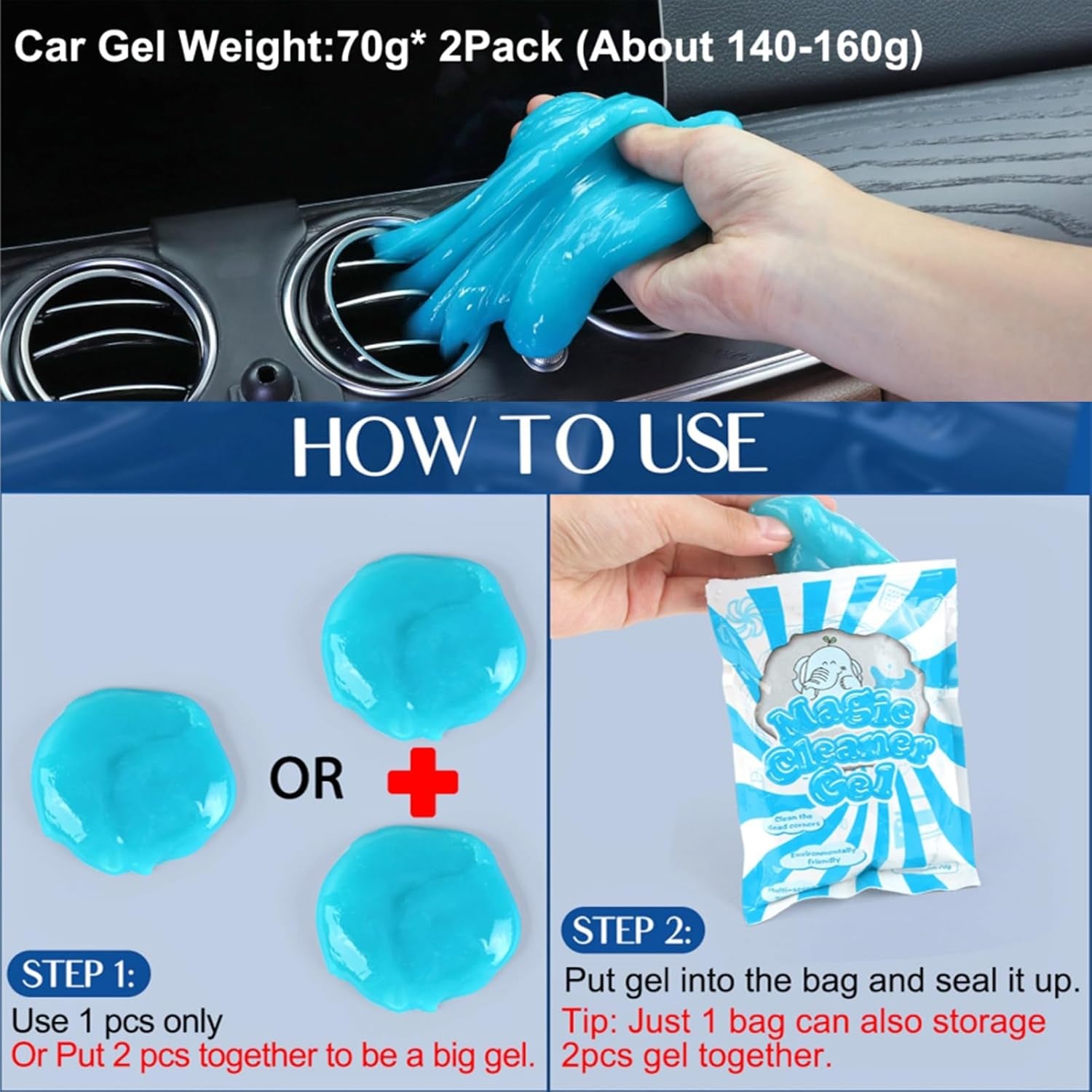 Car Interior Duster Detail Brush Cleaning Gel Kit, Soft Dash Vent Dusting Car Slime Putty Detailing Brushes Accessories Essentials Supplies Tools for Auto,Truck,Suv,Rv