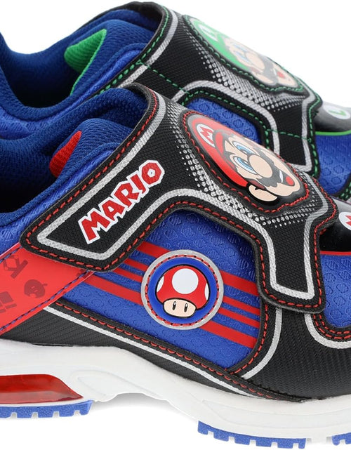 Load image into Gallery viewer, Brothers Mario and Luigi Kids Tennis Shoe, Light up Sneaker, Mix Match Runner Trainer, Kids Size 11 to 3
