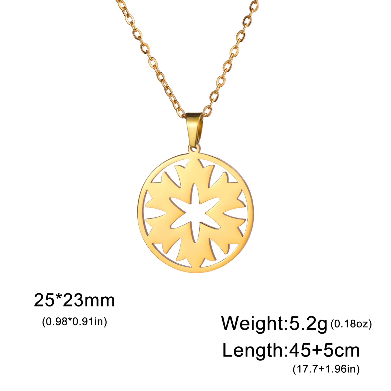 Snowflake Pendant Necklace for Women Stainless Steel Clavicle Chain Choker Fashion Couple Jewelry Valentine'S Day Gift