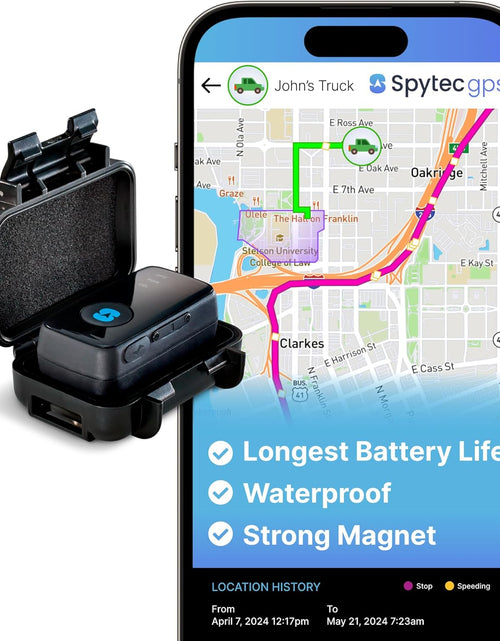 Load image into Gallery viewer, Spytec GPS Mini GPS Smart Tracker for Vehicles, Cars, Trucks, Loved Ones, GPS Tracker Device for Kids &amp; Weatherproof Magnetic Case, Unlimited Updates, Real-Time GPS Tracking, USA Made Tech
