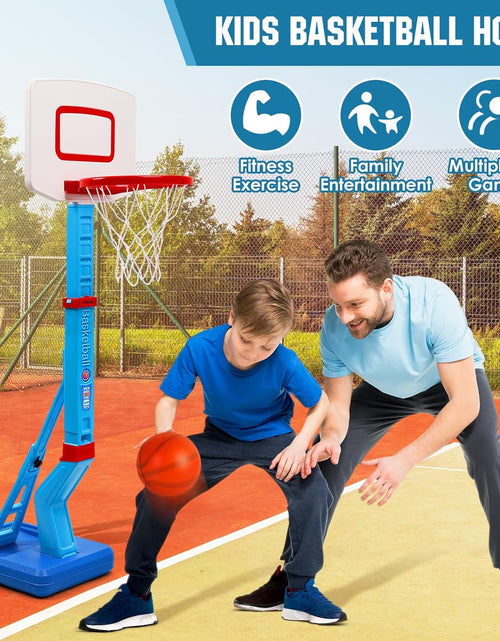 Load image into Gallery viewer, Toddler Basketball Hoop Height Adjustable Kids Basketball Hoop for Indoor Outdoor Play Portable Basketball Goal Poolside Basketball Hoop for Swimming Pool Basketball Toy for Boys Girls
