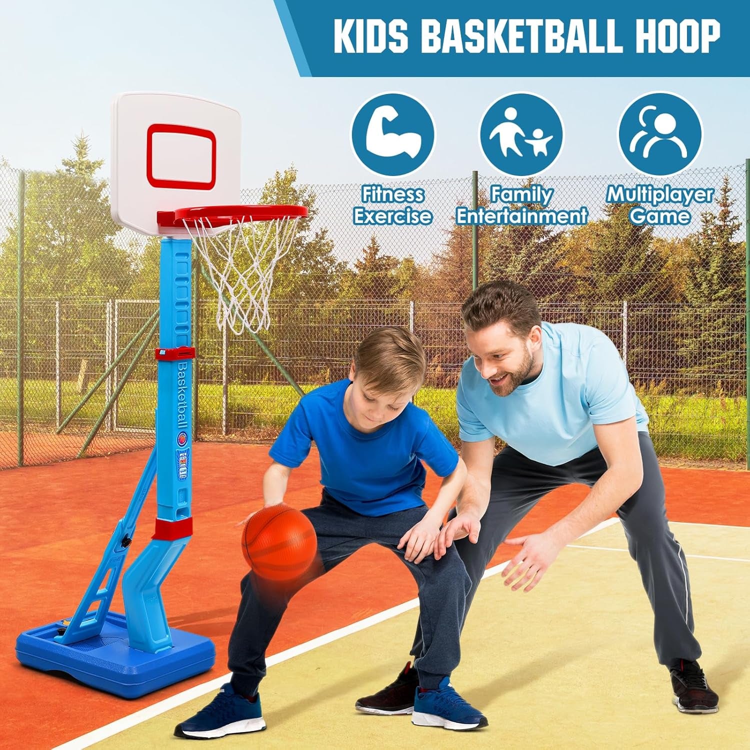 Toddler Basketball Hoop Height Adjustable Kids Basketball Hoop for Indoor Outdoor Play Portable Basketball Goal Poolside Basketball Hoop for Swimming Pool Basketball Toy for Boys Girls