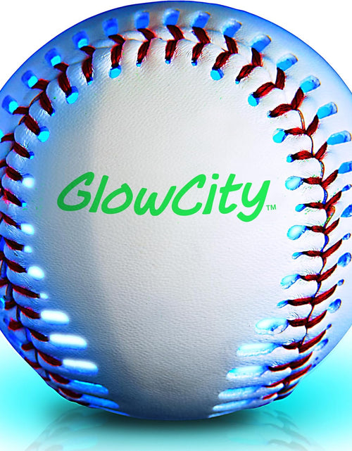 Load image into Gallery viewer, Premium Leather LED Rechargeable Light-Up Baseball - Illuminate the Game - Nighttime Fun and Play - Sports Stuff &amp; Gadgets for Kids Age 8 Years Old and up - Catch Only
