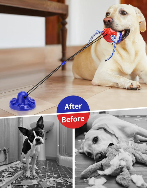 Load image into Gallery viewer, Dog Toys for Aggressive Chewers Interactive Dog Toys, Suction Cup Dog Toy Tug of War Indestructible, Dog Puzzle Toys Treat Food Dispensing Ball, Dog Enrichment Toys
